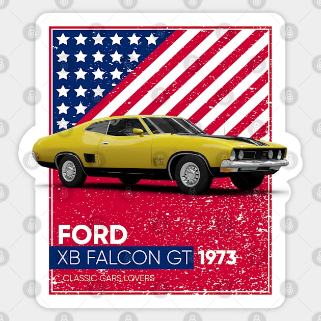 Classic Cars Ford XB Falcon GT 1973 Sticker by cecatto1994